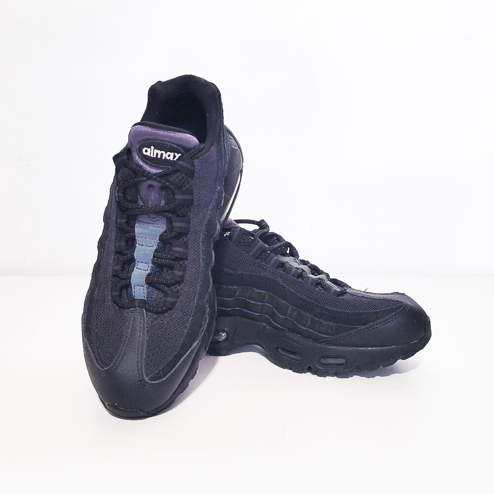 Nike Air Max 95 Essential Triple Black Suede Men's Sneakers AT9865-001 - Size 6
